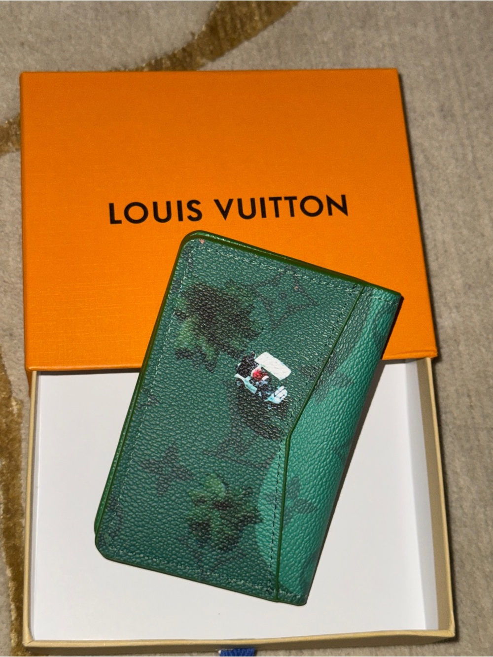 Louis Vuitton Green Monogram Card & Key Holder